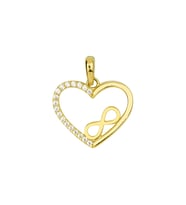 14 Ayar Altın Kalp ve Sonsuzluk Kolye Ucu 0,92 gr