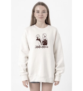 Jujutsu Kaisen Anime Long Beyaz Kadın 2ip Sweatshirt