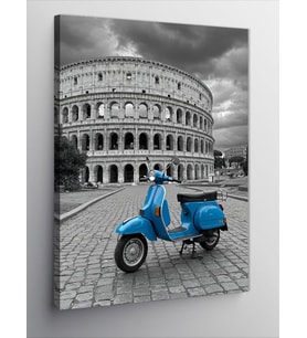 Kanvas Tablo Roma Kolezyum ve Motosiklet