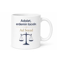Avukat İsme Özel Baskılı Kupa Bardak Hukuk Hediye Avukata Hediye
