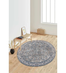 Dijital Baskılı Kaymaz Taban Yıkanabilir Yuvarlak Salon Halısı Koridor Halısı Paspas NDY-HT-250 (Çok Renkli)