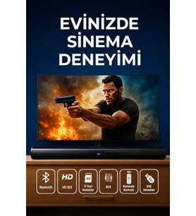 Hepu HP-TV05 Bluetooth Soundbar Hoparlör Ses Sistemi - TV ve Bilgisayar Uyumlu Ev Sinema Sistemi