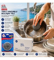 36 ADET VAKUMLU BULAŞIK TELİ TEKLİ PASLANMAZ 15GR