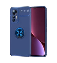 Xiaomi Mi 12 Lite Kılıf Zore Ravel Yüzüklü Silikon Kılıf (Mavi)