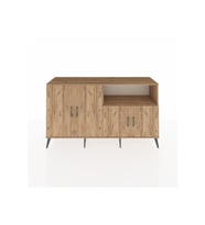 Kronos Konsol 6 Raflı 4 Kapaklı 176x59x99 Çam-Çam