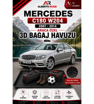 Mercedes C180 W204 2007 - 2014 Araca Özel 3D Bagaj Havuzu