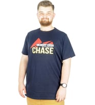 Mode XL Büyük Beden T-Shirt Bis Yaka Chase 22193 Lacivert