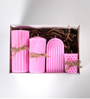 Ng Gifts Dekoratif 4'lü Pembe Mum Seti