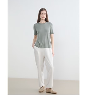 LCW Modest Bej Beli Lastikli Soft Touch Kadın Eşofman Altı