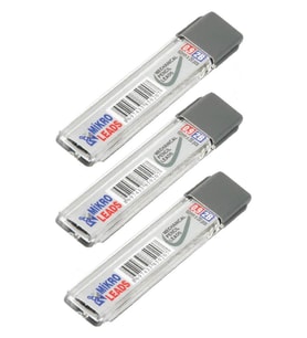 Kalem Ucu 2B 0,9 mm 3 Adet Mekanik Uçlu Otomatik Kurşun Kalem Ucu 2B 60mm x 0,9mm Siyah Mikro Uç Kısa