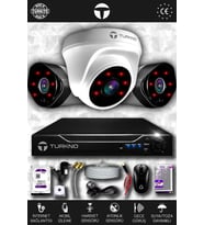 TURKNO 3 Kameralı Galia 1 İç Kamera Set 1 TB HDD Full HD Gece Görüşlü Güvenlik Kamerası Sistemi