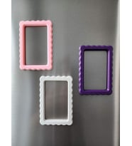 DALGA KENARLI RENKLİ 3`LÜ MANYETİK MAGNET ÇERÇEVE SETİ