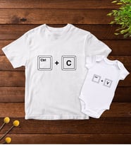 BK Kids Baba&Oğul Kombin Tshirt-Zıbın Hediye Seti -6