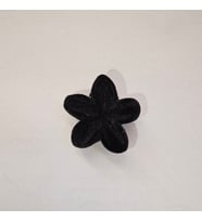 Tekli Siyah Renk Kadife 3 cm Lotus Çiçeği Mandal Toka