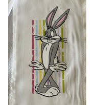 15X6 CM ÜTÜ İLE YAPIŞAN BUGS BUNNEY APLİKE ARMA DİKİŞ HOBİ BASKI TRANSFER BASKI
