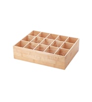 15 Bölmeli Bambu Organizer Set , Düzenleyici Saat Aksesuar kutusu bmb64