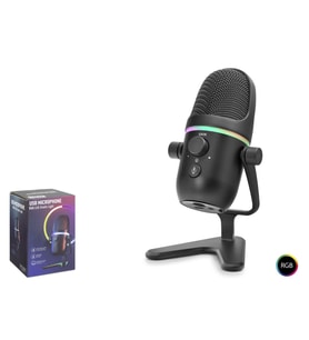 Profesyonel Çift Modlu Gaming Rgb Mikrofon 192 Khz / 24 Bit Type-C - Siyah ME5