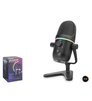 Profesyonel Çift Modlu Gaming Rgb Mikrofon 192 Khz / 24 Bit Type-C - Siyah ME5