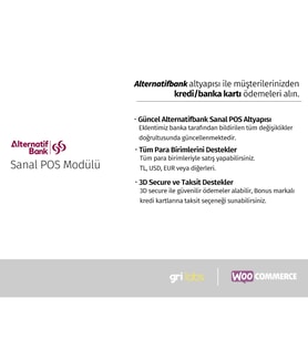 WooCommerce / Wordpress - Alternatifbank Sanal POS Modülü