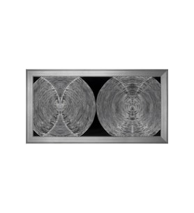 Soyut Şekiller Motifli Kanvas Tablo 80 x 110 cm Silver Çerçeve
