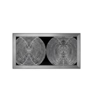 Soyut Şekiller Motifli Kanvas Tablo 80 x 110 cm Silver Çerçeve
