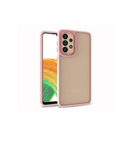 Samsung Galaxy A72 Uyumlu Kılıf Zore Flora Kapak (Rose Gold Altın)