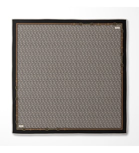 Twill İpek Eşarp-0940 (Siyah-Taş)