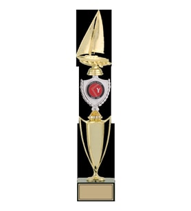 ODAK KUPA - Figürlü Kupalar - Yelken Figürlü Kupalar FG-042 A - 49 cm