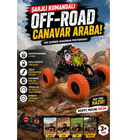 Uzaktan Kumandalı Şarjlı Off-Road Canavar Araba 2.4 GHz Güçlü Süspansiyonlu