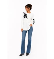 Kadın Yuvarlak Yaka Pamuklu Relaxed Sweatshirt