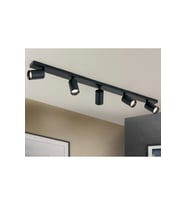 Mylights 120 Cm Modern Plofonyer Beşli Led Spot Tavan Avize Tasarruflu Led Ampul Kafe Mutfak Koridor (Siyah)