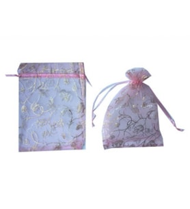 Kese lale desenli pembe 17*23cm p50-
