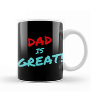 Fathers Day Gift Dad is Great Kupa Bardak Porselen