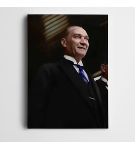 Atatürk Tebessüm Kanvas Tablo