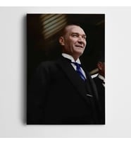 Atatürk Tebessüm Kanvas Tablo