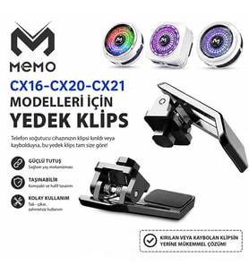 Memo CX16-CX20 ve CX21 için Yedek Klips Aparat 2 Adet
