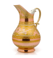 2 Litre Erzincan El Yapımı, İşlemeli Kalaylı Kalın Bakır Sürahi (Gold)