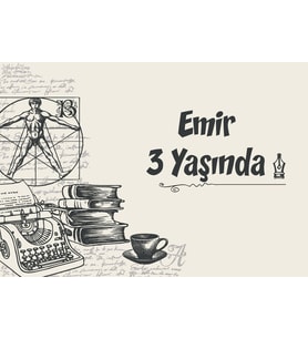 Bilim temalı Doğum günü afişi 35X50 cm