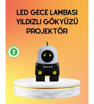 Taşınabilir Lityum Bataryalı Led Gece Lambası Ve Projektör (Çok Renkli)