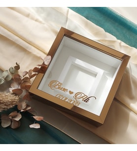 Ledli 25x25 Cm Fotoğraf Bölümlü Broz Pleksi Kaplı Verda Anı Çerçevesi-6 cm Derinlikli Anı Çerçevesi(Fotoğraf Hediye)