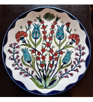 Loya Handmade-Geleneksel İznik Desenli Çini Tabak