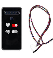 TCL 10L 10 Plus 10SE 20E 20SE 30 L7 Kılıf Boyun Asklı Rasta Silikon Love Brain 1722