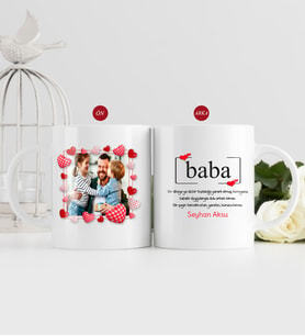 BK Gift Kişiye Özel Babalar Günü Hediyesi Fotoğraflı Kupa Bardak-101