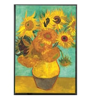 DEFFTER ART OF WORLD / VAN GOGH SUN FLOWERS 14X20  SERT KAPAK ÇİZGİLİ DEFTER 96 YP