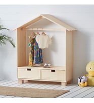 Montessori Askılık Çocuk ve Bebek Odası Dolap Çekmeceli Portmanto