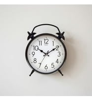 Siyah Metal Duvar Saati, 30 Cm Büyük Boy, Sessiz Mekanizmalı, Dekoratif, Salon, Ev Ofis Için