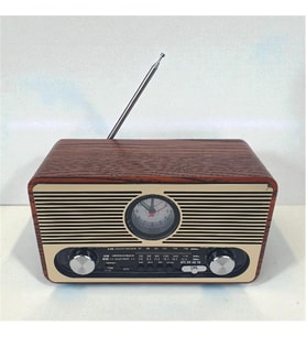 Everton RT-566 Bluetooth-USB-SD-FM Şarjlı Saatli Nostaljik Radyo