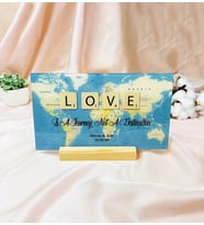 Kişiye Özel Love Travel Journal Tasarımlı Plak