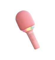 Doppler Rainbow Pembe Ledli Ses Değiştirme Özellikli Karaoke Mikrofonu
