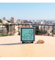 Aslan Simgeli Çağdaş Tasarım Masaüstü Obje, Ev ve Ofisiniz İçin Modern ve Estetik Bir Dekor 10x10 cm